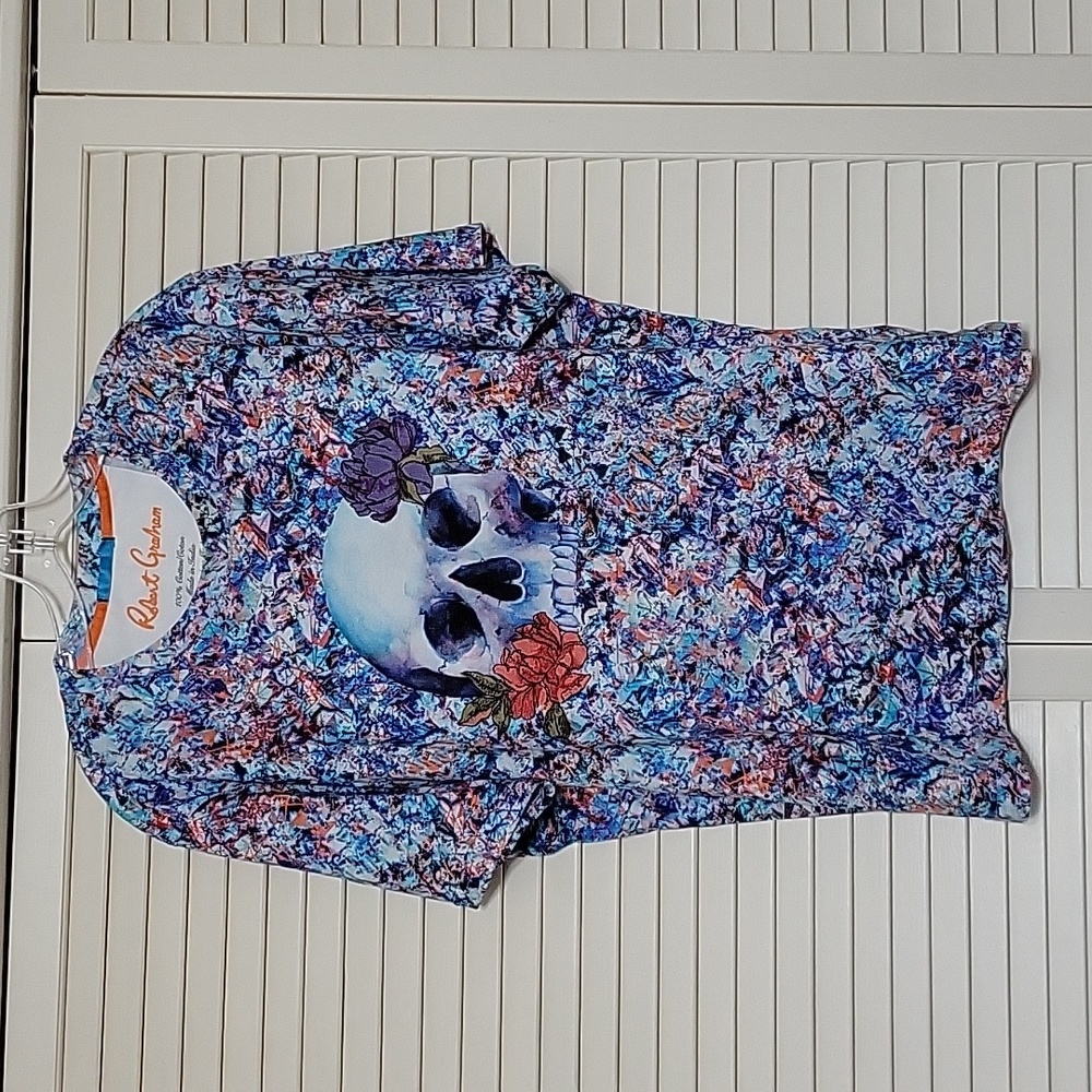 Robert Graham Skull t shirt size L